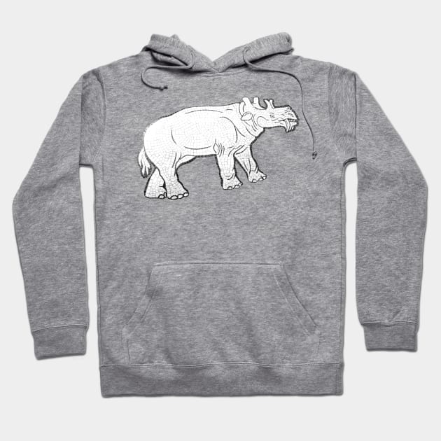 Uintatherium Hoodie by Art of V. Cook